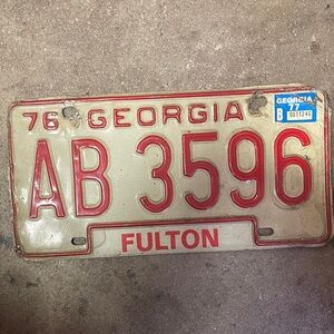 Vintage Georgia License Plate